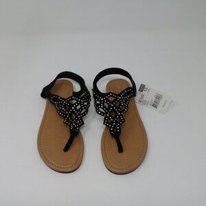 Girls Piper Black & Stone Sandals "Joann" Style Size 12